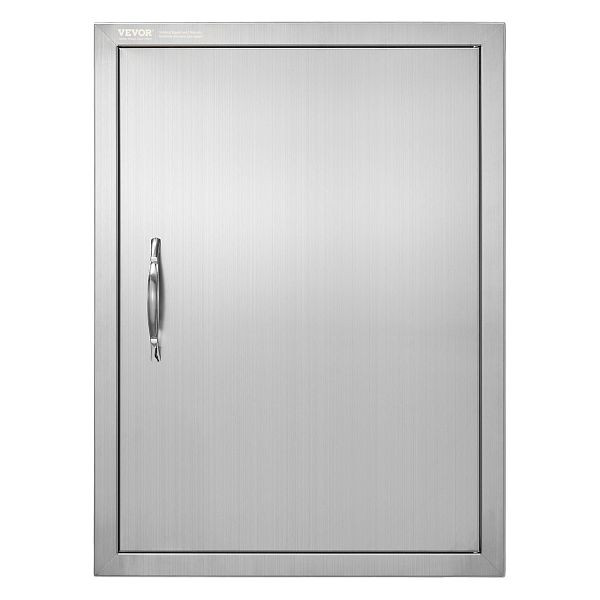 VEVOR Grill-Zugangstür, 508 x 686 mm, Einzelne Außenküchentür, Vertikale Wandtür mit Griff, DMMBSCJMYS20IJMLFV0
