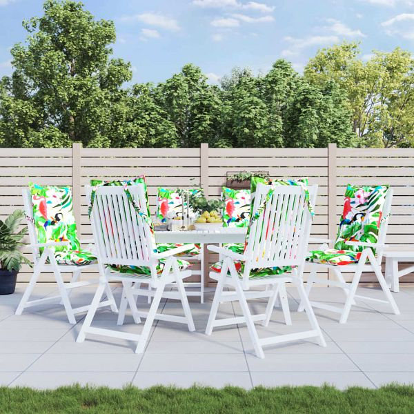 vidaXL Hochlehner-Auflagen 6 Stück Mehrfarbig Oxford-Gewebe, 377655