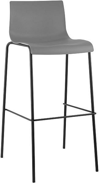 CLP Barhocker Hoover 4-Fuß Gestell schwarz, grau, 301718