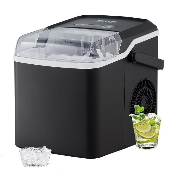 VEVOR 105 W Eiswürfelbereiter Eiswürfelmaschine Edelstahl 11,8 kg / 24 Std Eiswürfelbereiter, Kapazität 0,6 kg, ZDBTMSZB26LBSRXBCV2