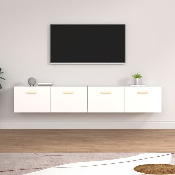 vidaXL Wandschränke 2 Stück Weiß 100x36,5x35 cm Holzwerkstoff, 3115660