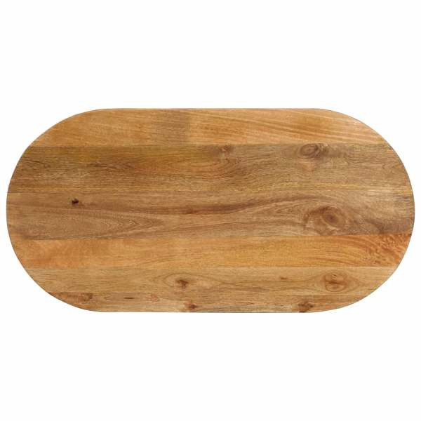 vidaXL Tischplatte 110x50x2,5 cm Oval Massivholz Mango, 370147
