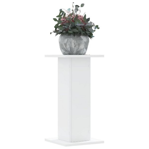 vidaXL Pflanzenständer 2 Stk. Weiß 30x30x60 cm Holzwerkstoff, 3307855