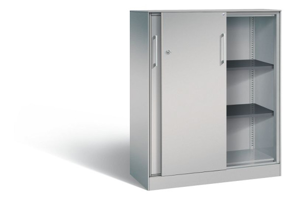 C+P Schiebetürenschrank Asisto, H1310xB1000xT435mm, Farbe: Weißaluminium, Bügelgriff, 3 OH, 142032-000 S10146