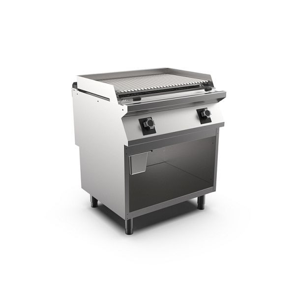 Mareno M1-900 Lavasteingrill mit verstellbarem Grillrost aus Edelstahl, 80cm, 800(B)x920(T)x900(H)mm, GL98GIG, 191.354