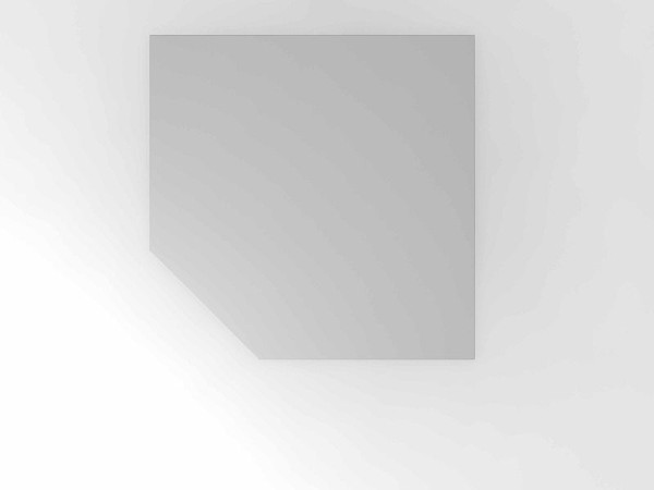 Hammerbacher Verkettungsplatte Trapezform /Konsole /Stützfuß Grau/Silber, Quadratform mit abgeschrägter Ecke, VXBT12/5/S