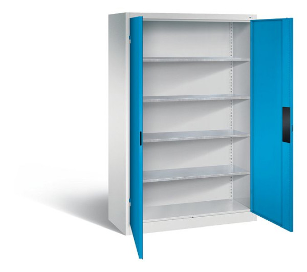 C+P Werkzeugschrank Acurado, H1950xB1200xT500mm, Farbe: Lichtgrau / Lichtblau, Muldengriff, 8931-052 S10287