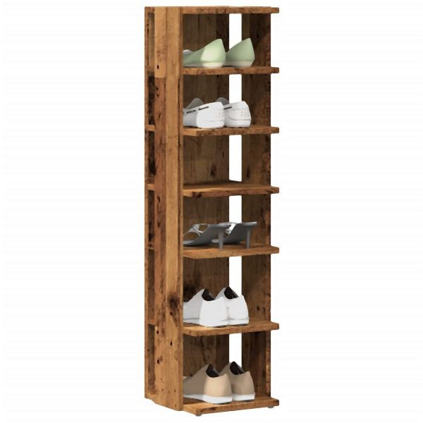 vidaXL Schuhschrank Altholz-Optik 28x27x102 cm Holzwerkstoff, 856664