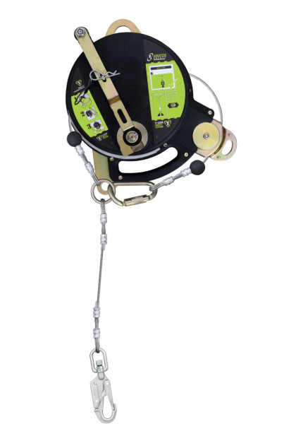 Kratos T-LINE, Höhensicherungsgerät mit doppeltem Sicherheitsseil aus Edelstahl mit integriertem Bergesystem, Länge 24 m, FA6003924WS