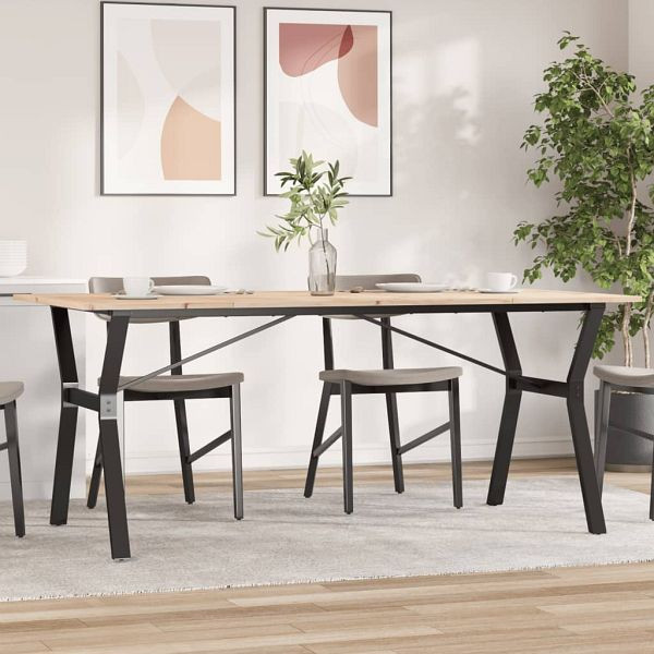 vidaXL Esstisch Y-Gestell 180x90x75 cm Massivholz Kiefer und Gusseisen, 3282722