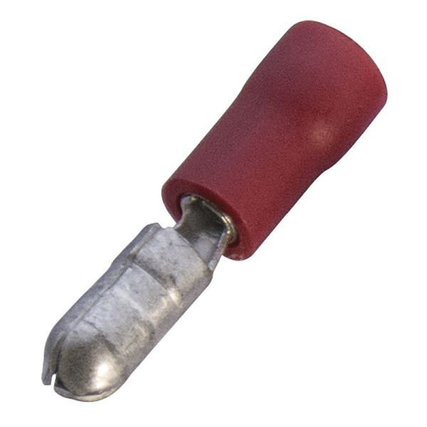 Haupa Rundstecker rot Nylon-isoliert 0,5-1,0/4 mm, VE: 100 Stück, 263446