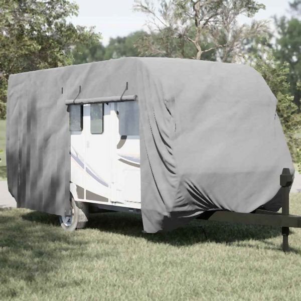 vidaXL Schutzhülle für Wohnwagen Grau 460x250x220 cm Vliesstoff, 4015865