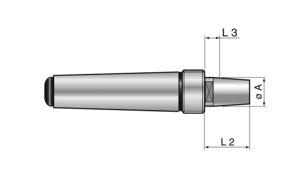 MACK Grundkörper für festen Zentrierkegel MK 5, 13-FGK-MK5