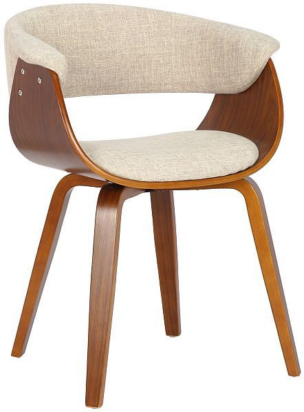 CLP Stuhl Bruce Stoff walnuss, creme, 322266, 4251756491192