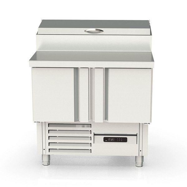 Vaiotec TOPLINE Belegstation 700 / 2-fach mit Türen, Edelstahlaufsatz, GN 1/4, Breite: 925 mm, 11585