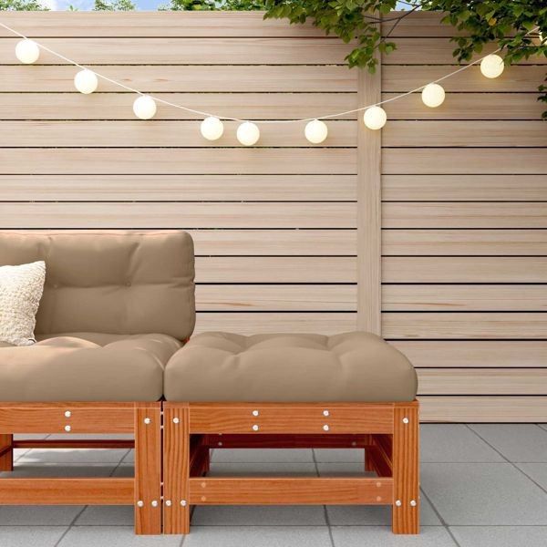 vidaXL Gartenfußstütze Massives Kiefernholz Wachsbraun, 865626