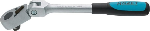 Hazet Umschaltknarre, mit Gelenk, Vierkant massiv 10 mm (3/8 Zoll), Norm: DIN 3122, ISO 3315, poliert, Länge: 218 mm, 8816GK