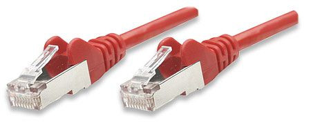 INTELLINET Netzwerkkabel, Cat5e, F/UTP, RJ45 Stecker / RJ45 Stecker, 10,0 m, Rot, 332088