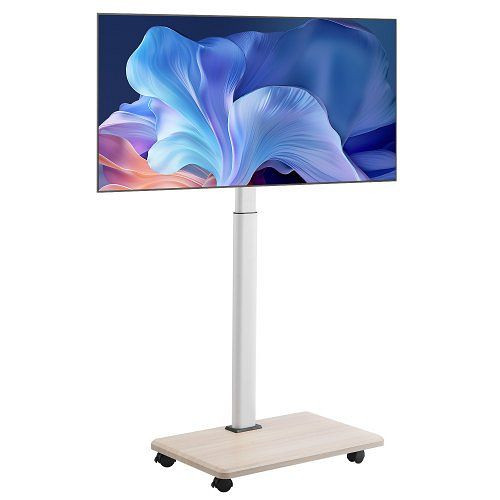 VEVOR rollbarer TV-Ständer für 812,8-1778 mm TVs bis 45 kg, 25° Drehung, höhenverstellbar, mit Regal (max. 600 x 400 mm), TYSDLDDSJZJDCSVJU001V0