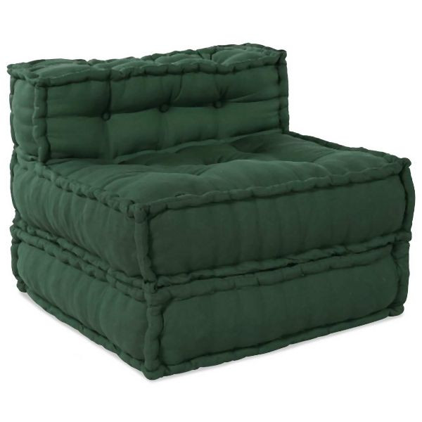 vidaXL Pouf Modular Grün 70x70x54 cm Abmessung Stoff, 4019034