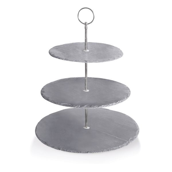 WAS Etagère, 3-stufig, 33 cm, Naturschiefer, 3312003, 4044925080576