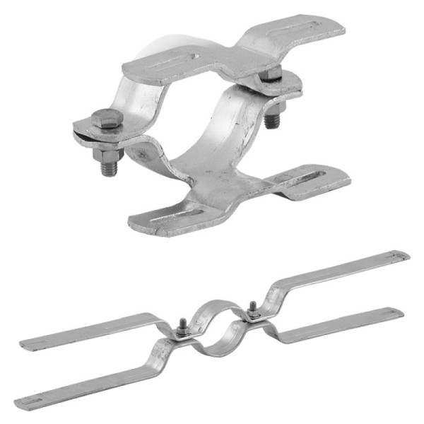 Stein HGS Doppel-Rohrschellen für Flach-VZ, 700mm/Ø 76 mm, r-d370