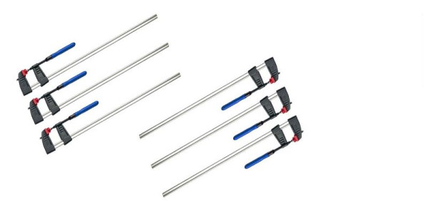 VaGo-Tools Schraubzwinge 300 x 80 mm Leimzwinge Klemmzwinge Einhandzwinge, VE: 6 Stück, 200-004x6_hv