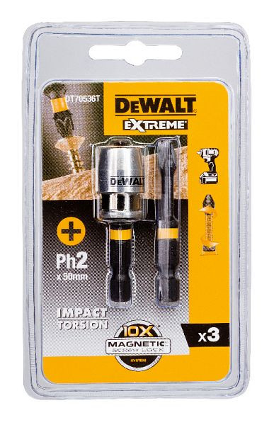 DeWalt Bit-Set 3-teilig schlagfest Ph2 50mm, DT70536T-QZ