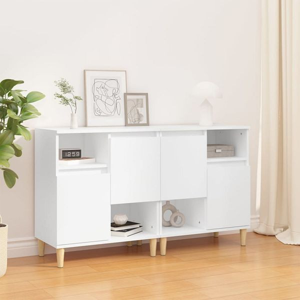 vidaXL Sideboards 2 Stück Weiß 60x35x70 cm Holzwerkstoff, 3185719