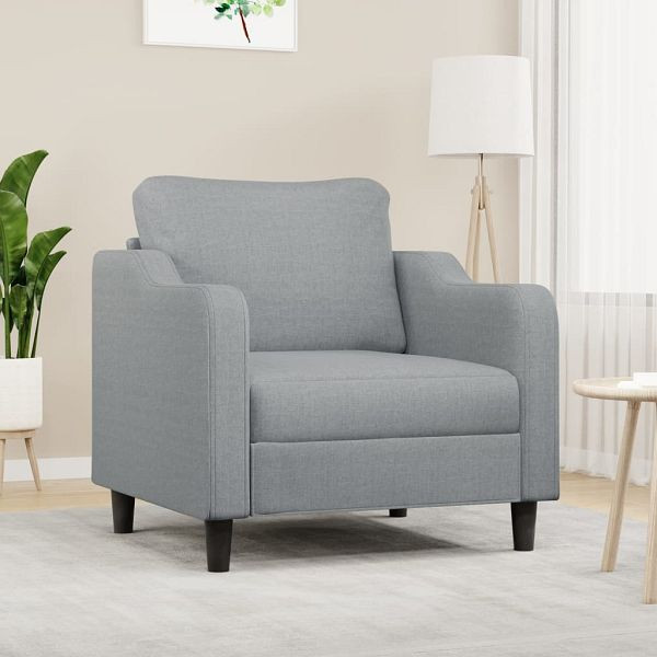 vidaXL Sessel Hellgrau 60 cm Stoff, Blickfang, Top-Qualität, 359343