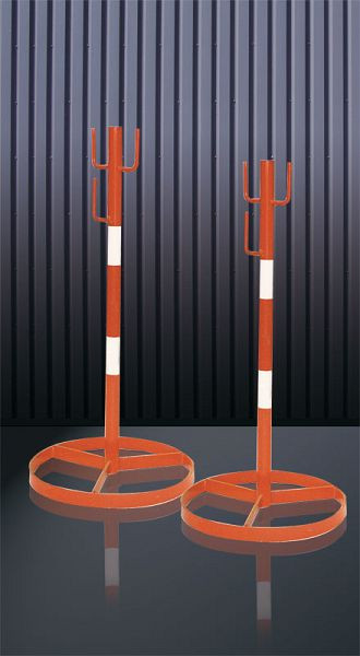 Eichinger Absperrbock 1807.1, 3 Haken rot-weiß, lackiert, Höhe 1000, 18070100000000