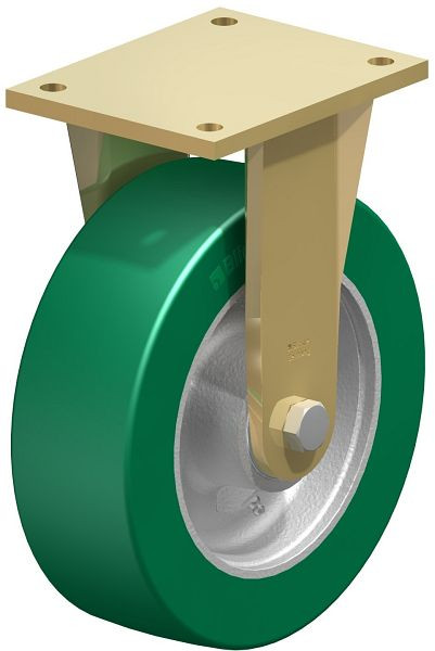 Blickle BS-GST 252K Stahlgeschweißte Schwerlast-Bockrolle, Blickle Softhane®, Grün, 754234