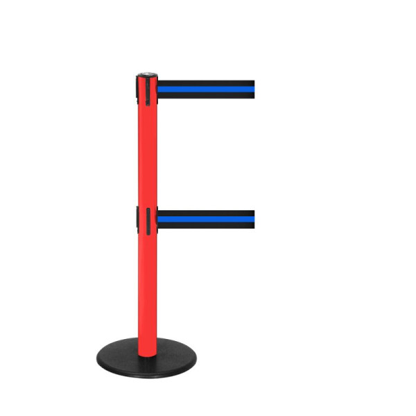 Stein HGS Personenleitsystem -P-Line Duo-, rot, schwarz/blau/schwarz waagerecht (gestreift), mit Gurtendstück (Standard), Gurtlänge: 2 x 2,3 m, 14149-1002