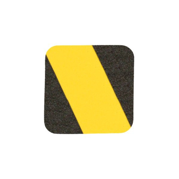 m2 Antirutschbelag Verformbar schwarz/gelb Einzelstreifen 140x140mm, VE: 10 Stück, M2WV101401