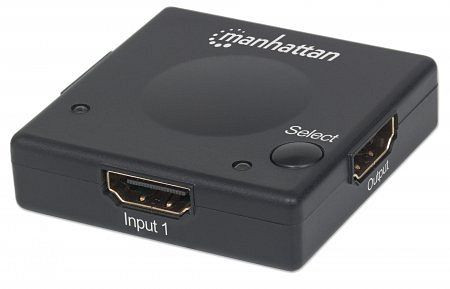 MANHATTAN 1080p 2-Port HDMI-Switch, Automatisches und manuelles Umschalten, schwarz, 207911
