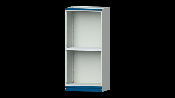 ANKE Werkbänke Basisschrank modulares Schranksystem, Modell 102, 1015 x 720 x 2200 mm, Leergehäuse offen, RAL 7035/5010, 631.204