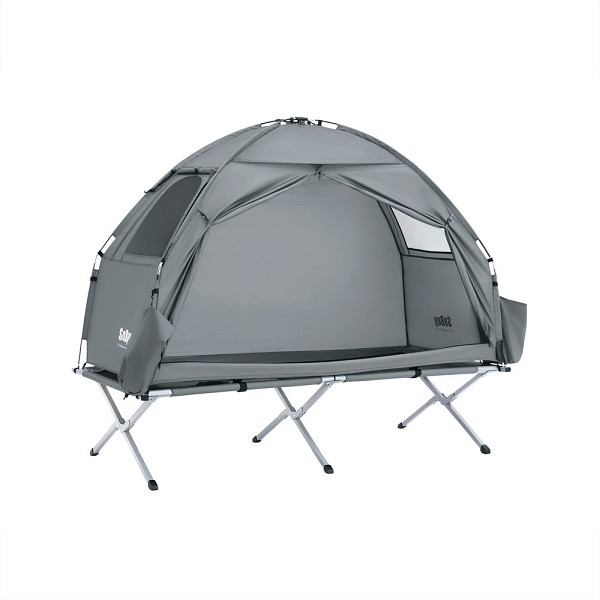 SoBuy Campingzelt mit einer Tür, Hellgrau, Funktional, wetterfest, OGS32-II-HG