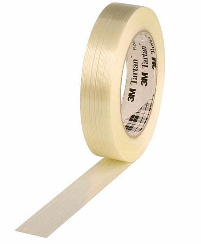 3M Filamentband für Schwer- und Gefahrgutverpackungen, 25 mm breit x 50 m, Stärke 100µ, VE: 12 Rollen, 299491