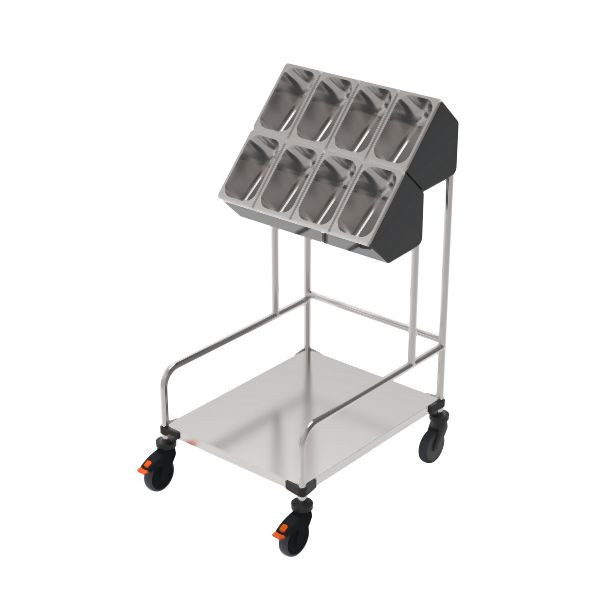 Rieber Tablett- und Besteckwagen 2-teilig, stabil, 79010204