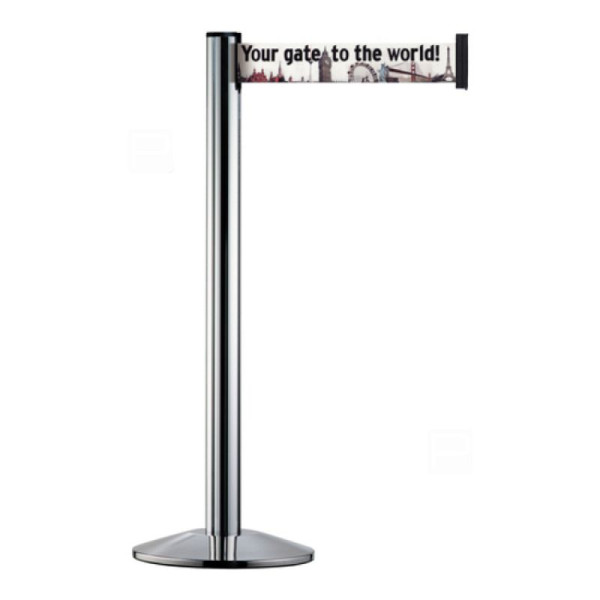 Stein HGS Personenleitsystem -Beltrac Extend X-, mobil, chrom gebürstet, Kunstoff (schwarz), navy, 28038-sa-k402