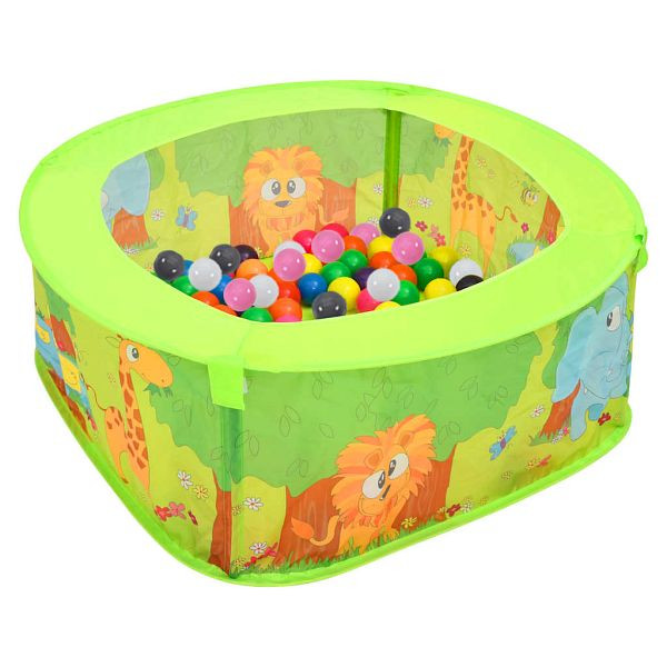 vidaXL Bällebad mit 300 Bällen 75x75x32 cm, 3107720, 8720287065265