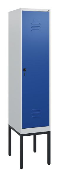 C+P Umkleidespind Classic PLUS, Gestell, 1950x400x500mm, 7035/5010, Drehriegel, 0800305-12 S10003
