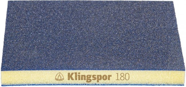 Klingspor SW 501 TR Schleifschwämme Aluminiumoxid, 123 x 96 x 12,5 mm Korn 180, VE: 100 Stück, 351574