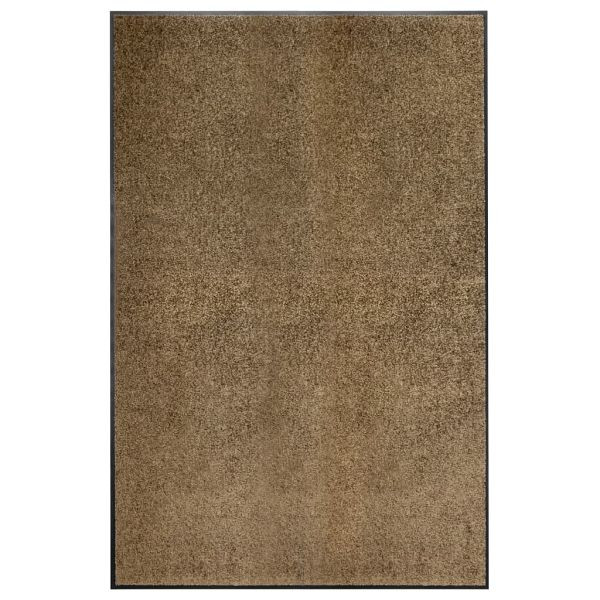 vidaXL Fußmatte Waschbar Braun 120x180 cm, Oberflächenmaterial: 100% Polyamid, 323438