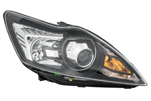 HELLA Bi-Xenon-Hauptscheinwerfer, für u.a. Ford Focus II (DA_, HCP, DP), schwarz, ECE/CCC, für Linksverkehr, rechts, 1LL 354 807-081