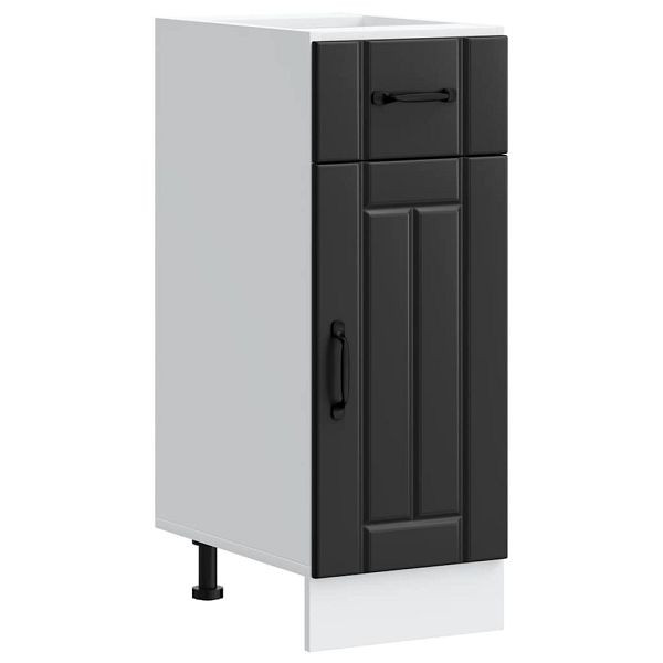 vidaXL Küchen-Unterschrank Lucca Schwarz Holzwerkstoff, 853698