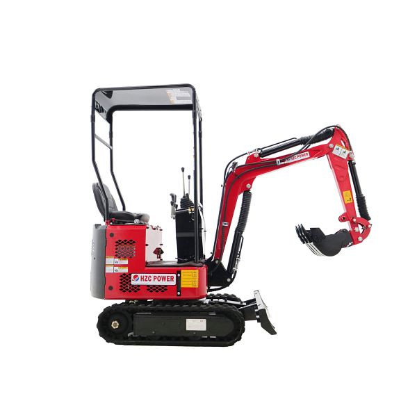 HZC Power Minibagger Kettenbagger B&S Benzin schwenkbarer Baggerarm mit Hydraulikölkühler, BKB851K