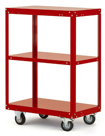 Manuflex Stahl-Fachboden für alle TRANSOMOBIL-Wagen in Rotorange RAL 2001, HxBxT = 38 x 1500 x 600 mm, TT3615.2001