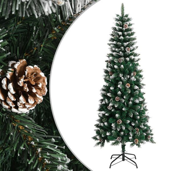 vidaXL Künstlicher Weihnachtsbaum mit Ständer Grün 210 cm PVC, 345176