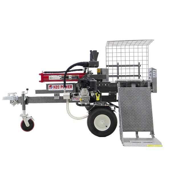 HZC Power 30 t liegend Holzspalter mit Benzinmotor & Stammheber 600mm Spaltlänge, unmontiert, HS30290U